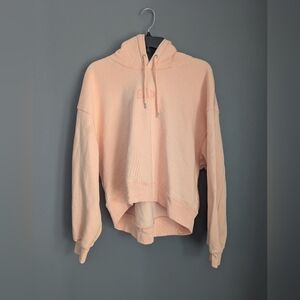 Gap women's hooded sweatshirt size medium peach pink 26x33x20